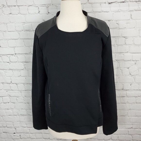 MAJESTIC Paris Black One Snap Flap Moto Jacket 4 6 L - Picture 2 of 7